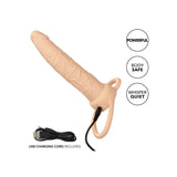 Prelungitor Penis pentru dubla penetrare CalExotics Performance Maxx Dual Penetrator cu 10 functii de vibratie si inel suport