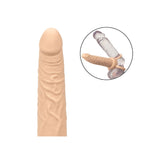 Prelungitor Penis pentru dubla penetrare CalExotics Performance Maxx Dual Penetrator cu 10 functii de vibratie si inel suport