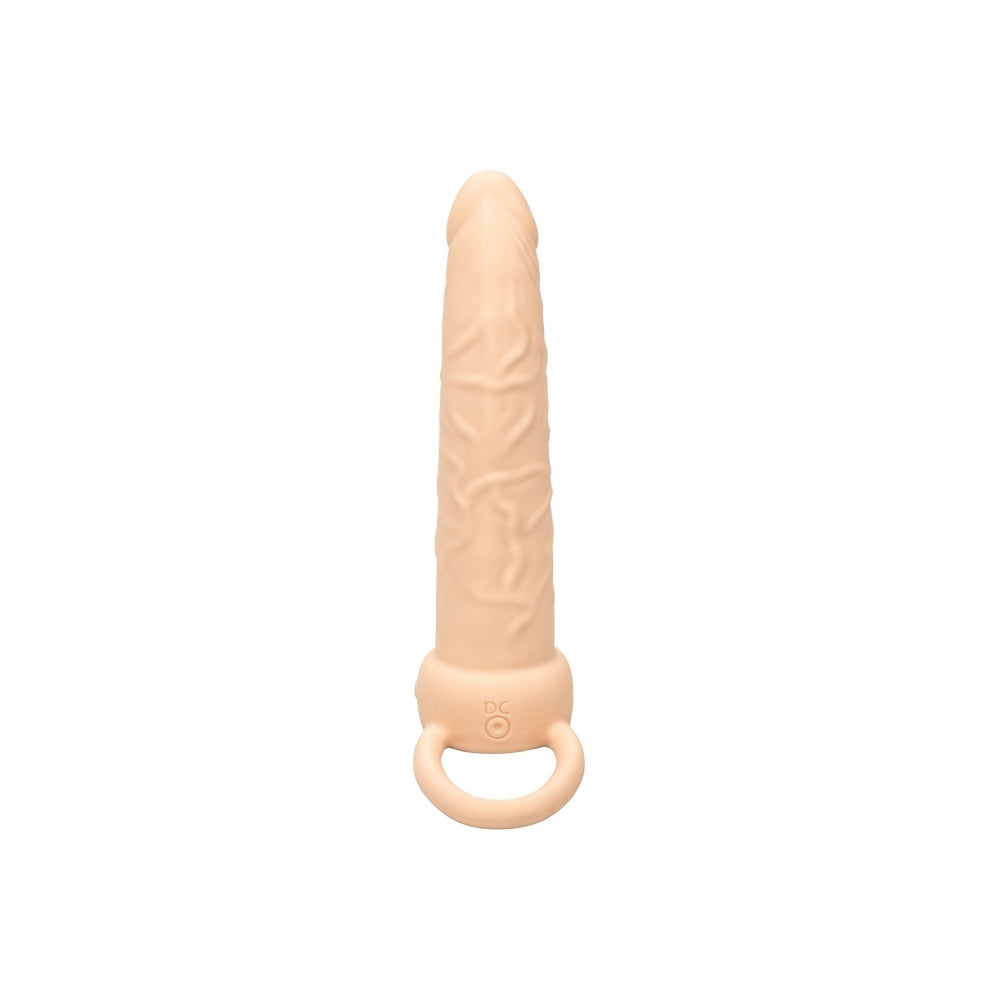 Prelungitor Penis pentru dubla penetrare CalExotics Performance Maxx Dual Penetrator cu 10 functii de vibratie si inel suport