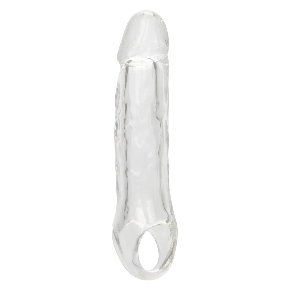 Prelungitor penis transparent CalExotics Performance Maxx Clear Extension 17.7 cm pentru grosime si lungime extra
