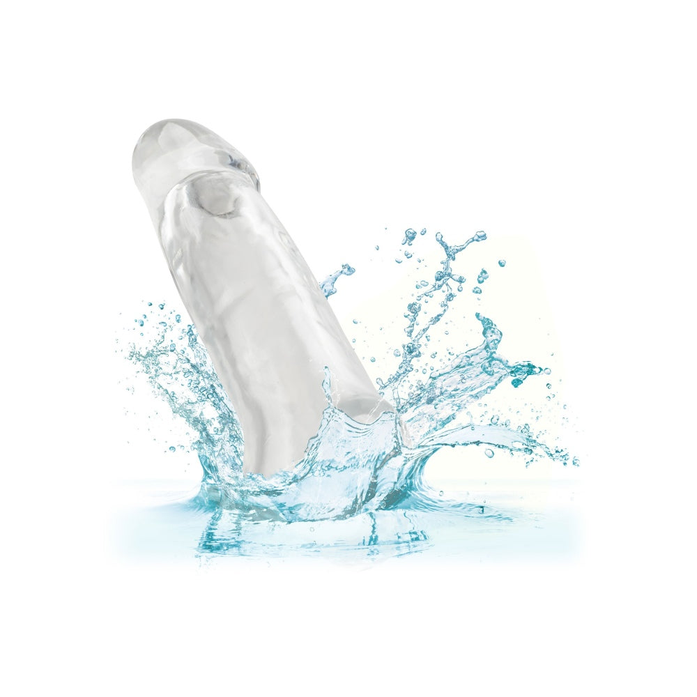 Prelungitor penis transparent CalExotics Performance Maxx Clear Extension 17.7 cm pentru grosime si lungime extra