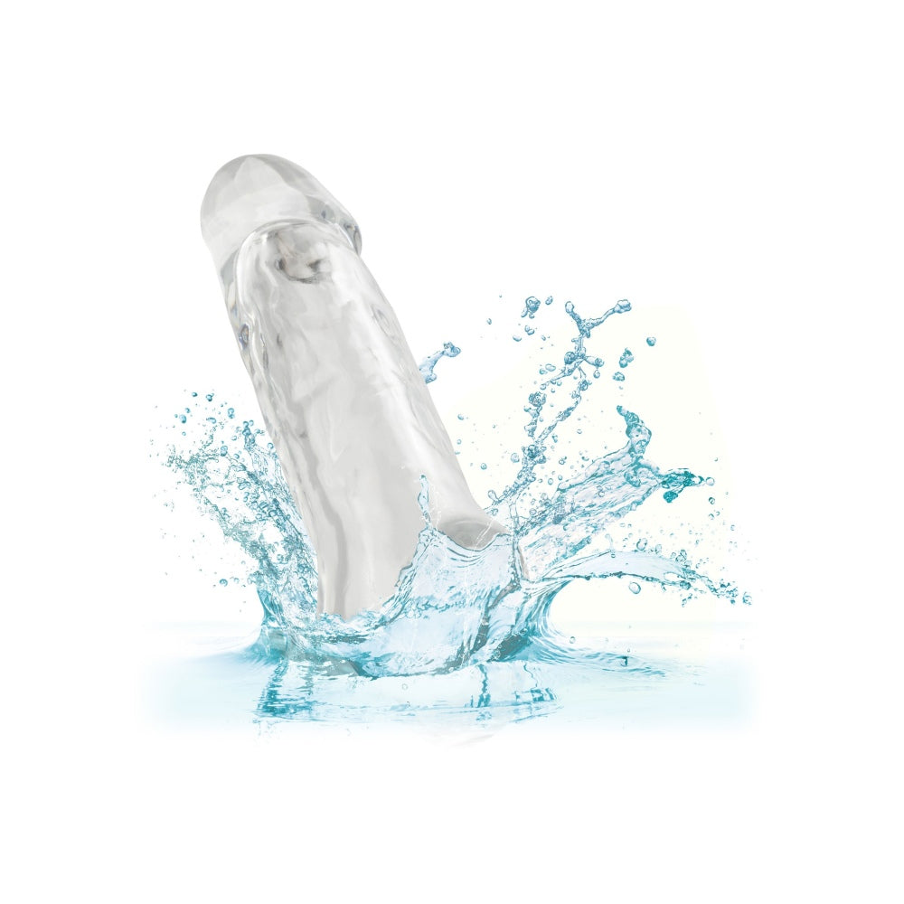 Prelungitor penis transparent CalExotics Performance Maxx Clear Extension 23.5 cm pentru grosime si lungime extra