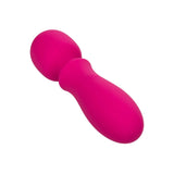Mini wand vibrator CalExotics Bliss Liquid Silicone cu 10 viteze vibratie si cap flexibil, Roz