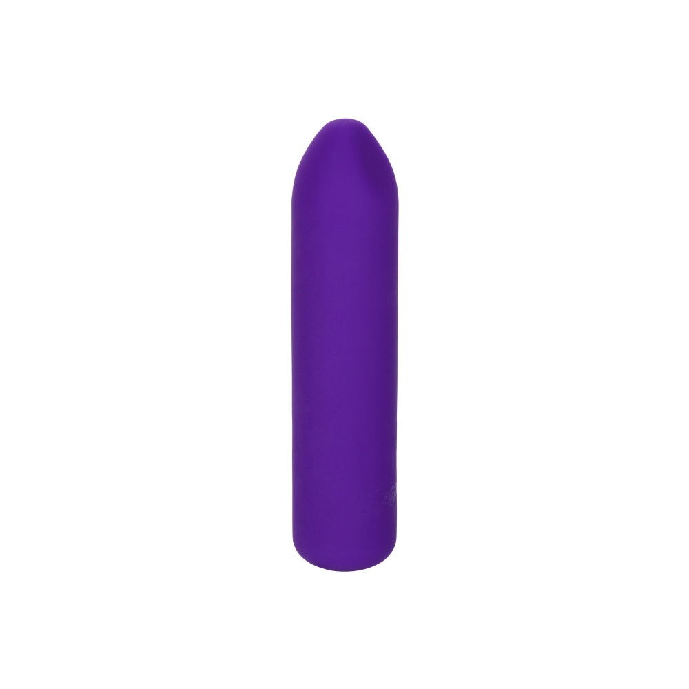 Mini Vibrator masator pentru stimulare precisa CalExotics Kyst Fling cu 10 functii vibratie si silicon lichid, mov