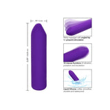 Mini Vibrator masator pentru stimulare precisa CalExotics Kyst Fling cu 10 functii vibratie si silicon lichid, mov