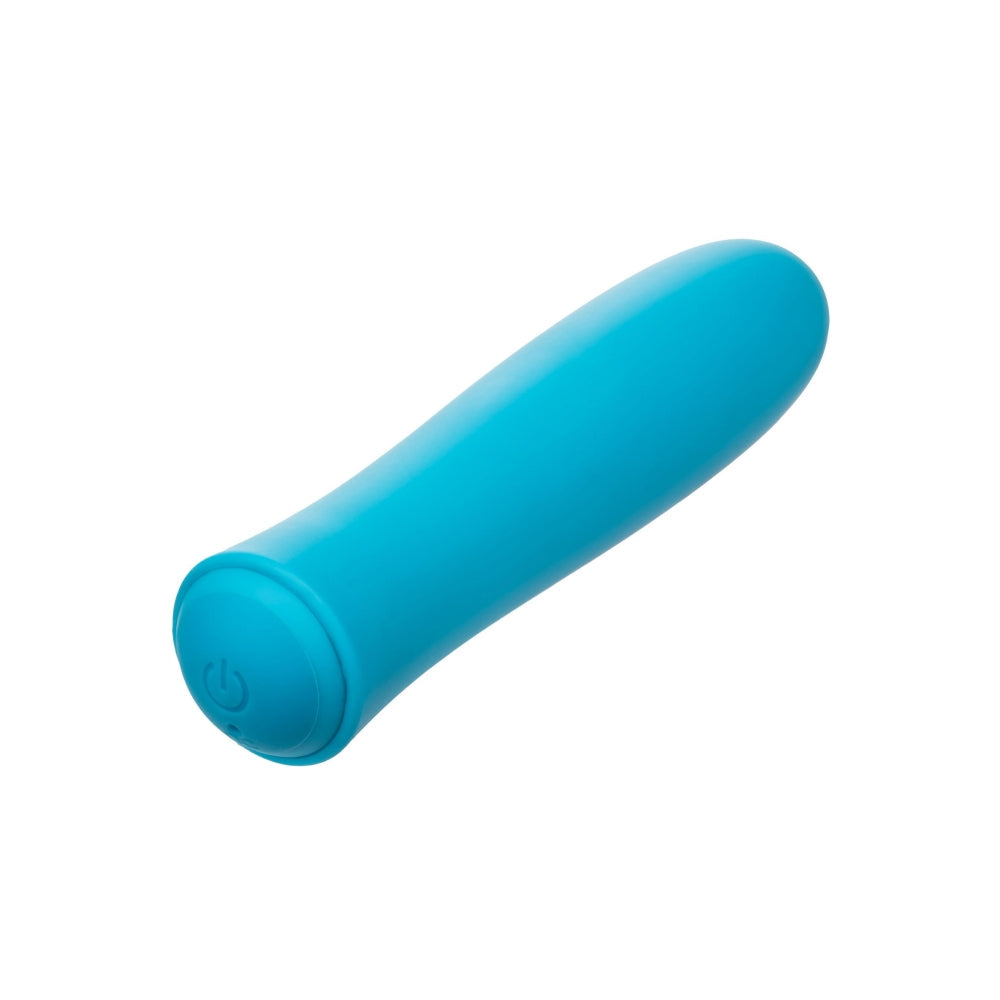 Mini Vibrator masator personal CalExotics Kyst T.C.B. cu 10 functii vibratie si finisaj matasos, Azur