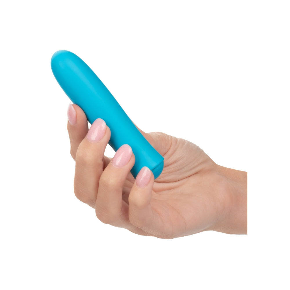 Mini Vibrator masator personal CalExotics Kyst T.C.B. cu 10 functii vibratie si finisaj matasos, Azur