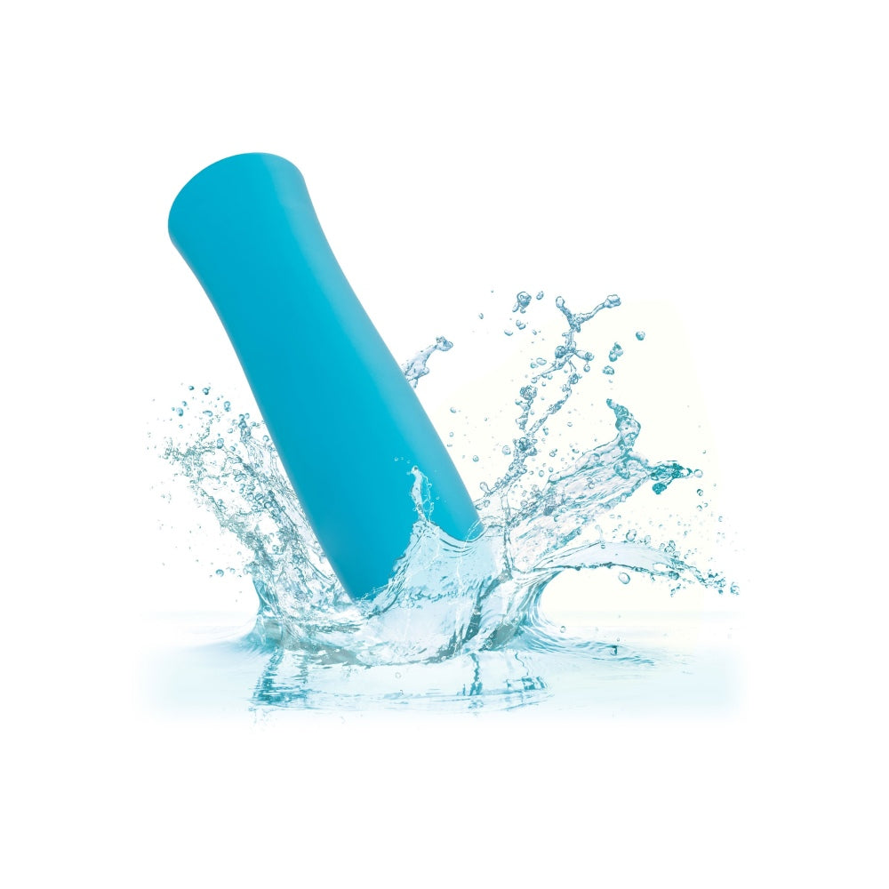 Mini Vibrator masator personal CalExotics Kyst T.C.B. cu 10 functii vibratie si finisaj matasos, Azur