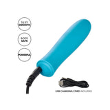 Mini Vibrator masator personal CalExotics Kyst T.C.B. cu 10 functii vibratie si finisaj matasos, Azur