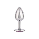 Dop Anal Mic cu Cristal Amethyst CalExotics – Design Metalic Neted, Fara Nichel, Perfect pentru Incepatori