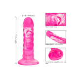 Sonda Strap-on Ribbed din Silicon Lichid Twisted Love cu Textura Striata si Ventuza Solida, Roz