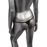 Lenjerie Sexy Chilot Negru Crotchless Reglabil Radiance CalExotics - Plasa Respirabila si Accente Strasuri