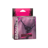 Lenjerie Sexy Chilot Negru Crotchless Reglabil Radiance CalExotics - Plasa Respirabila si Accente Strasuri