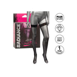 Dresuri Inalti Plus Size cu Suport Stay-Up Radiance CalExotics - Design Mesh Respirabil si Pietre Stralucitoare, Plus Size