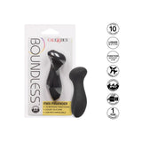 Vibrator Wand Mini CalExotics Boundless - Negru, 9.5 cm - 10 Functii Intense - Material Liquid Silicone - Memorie Inteligenta - Reincarcabil, Rezistent la Apa IPX7