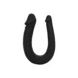 Dildo Dublu CalExotics AC/DC Dong - Negru, 34 cm - Dildo in forma de U cu doua capete distincte - Flexibil si confortabil - Ideal pentru satisfactie solo sau in cuplu