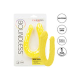 Dildo Dublu CalExotics AC/DC Dong - Galben, 34 cm - Dildo in forma de U cu doua capete distincte - Flexibil si confortabil - Ideal pentru satisfactie solo sau in cuplu