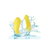 Dildo Dublu CalExotics AC/DC Dong - Galben, 34 cm - Dildo in forma de U cu doua capete distincte - Flexibil si confortabil - Ideal pentru satisfactie solo sau in cuplu