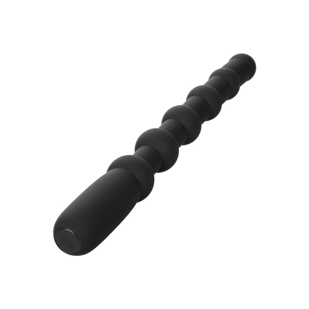 Bile Anale Vibratoare CalExotics X-10 - Negru, 17.75 cm - Design gradat pentru placere intensa - 10 Functii de Vibratii - Reincarcabil, Rezistent la Apa IPX7