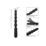 Bile Anale Vibratoare CalExotics X-10 - Negru, 17.75 cm - Design gradat pentru placere intensa - 10 Functii de Vibratii - Reincarcabil, Rezistent la Apa IPX7