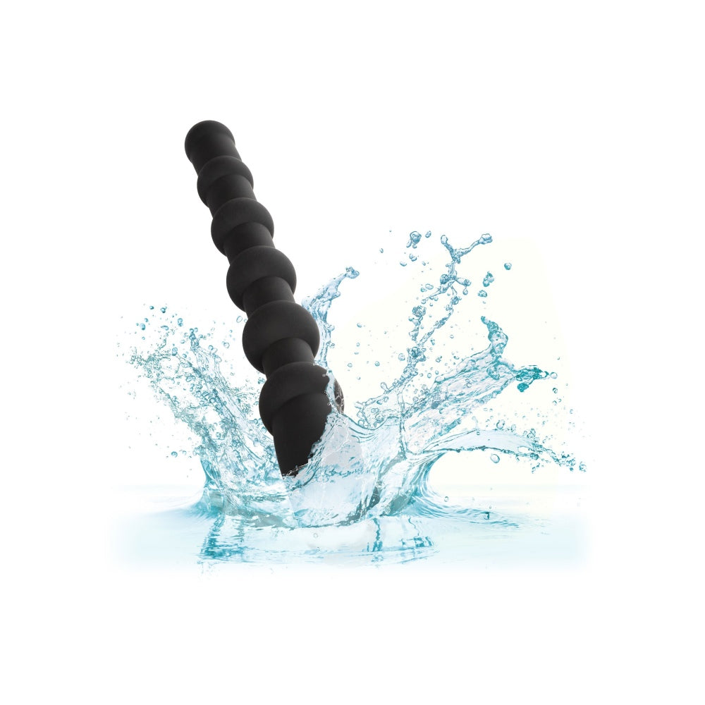 Bile Anale Vibratoare CalExotics X-10 - Negru, 17.75 cm - Design gradat pentru placere intensa - 10 Functii de Vibratii - Reincarcabil, Rezistent la Apa IPX7