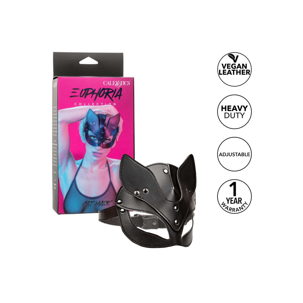 Masca Sexy de Pisica - Negru, cu sistem de inchidere sigur cu catarama - Design contemporan