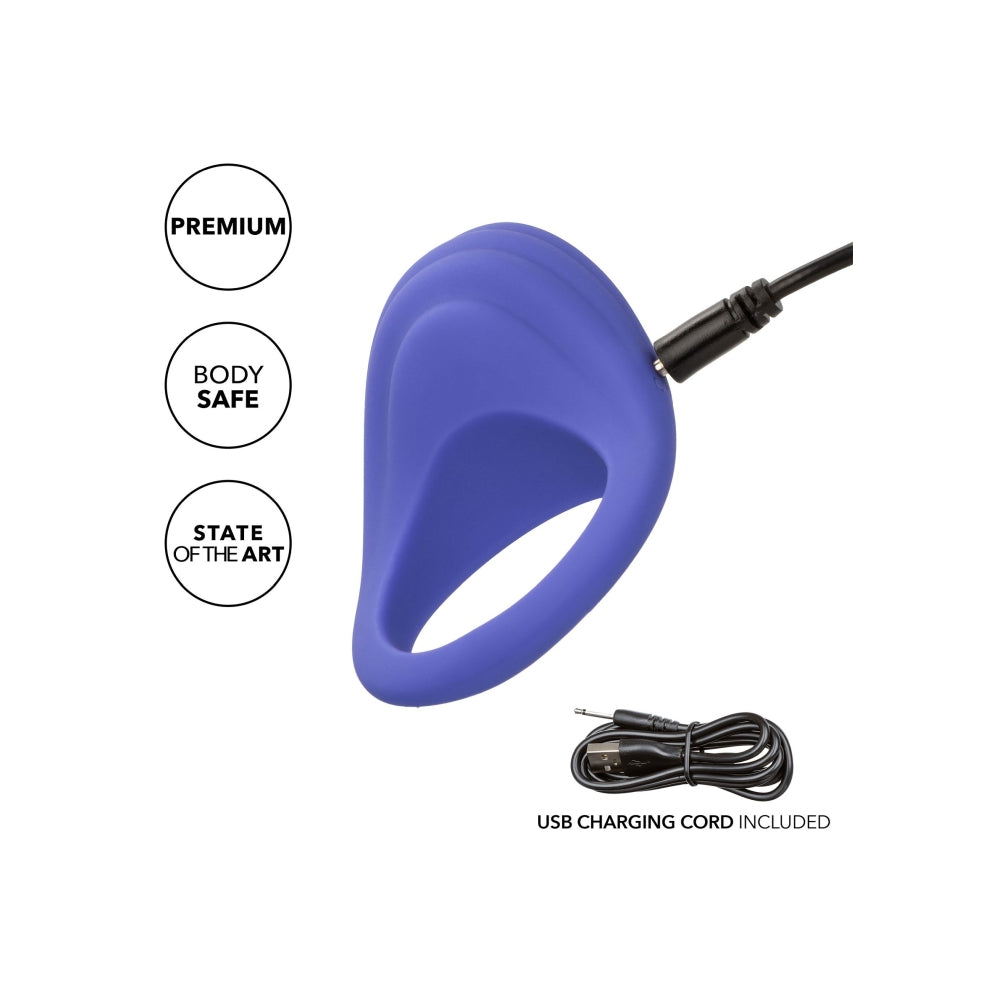 Inel Penis Vibrator pentru cupluri CalExotics Connect cu control prin aplicatie si 9 functii vibratie