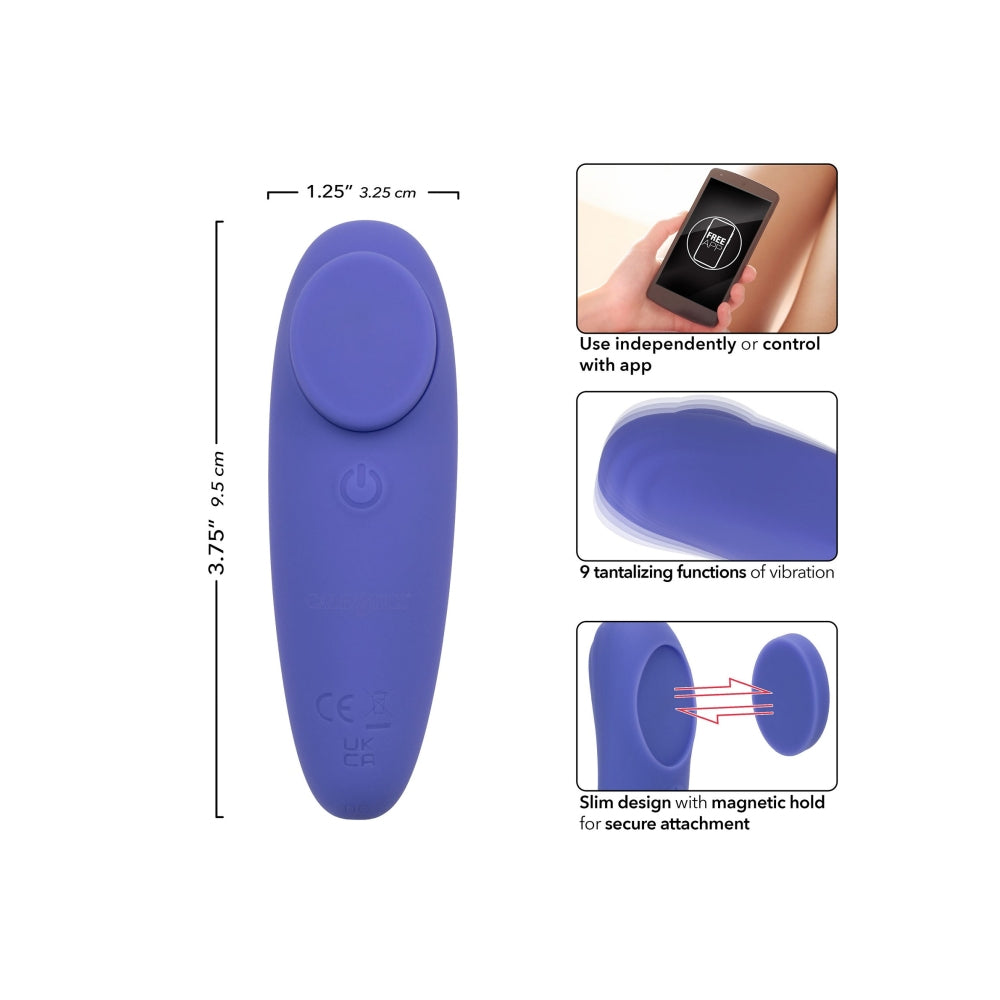 Vibrator Stimulator pentru lenjerie CalExotics Connect Panty Teaser cu control prin aplicatie si 9 functii vibratie
