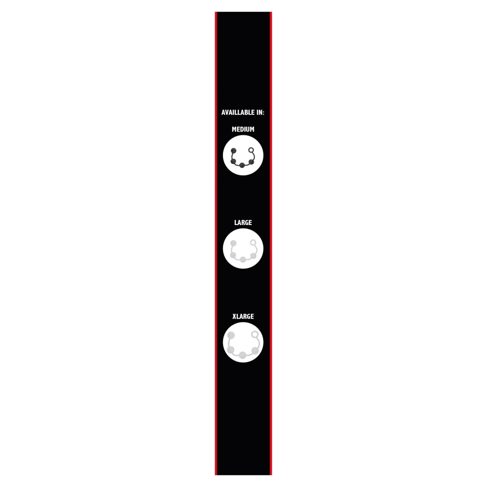 Bile Anale Medii Hidden Desire Extreme cu Greutate Ridicata - Negru, 34 cm - Fabricate 100% din Silicon - Ideal pentru senzatii intense - Capat inelat pentru control total
