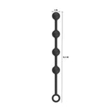 Bile Anale Medii Hidden Desire Extreme cu Greutate Ridicata - Negru, 34 cm - Fabricate 100% din Silicon - Ideal pentru senzatii intense - Capat inelat pentru control total