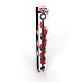 Bile Anale Mari Hidden Desire Extreme cu Greutate Ridicata - Negru, 39 cm - Fabricate 100% din Silicon - Ideal pentru senzatii intense - Capat inelat pentru control total