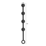 Bile Anale Mari Hidden Desire Extreme cu Greutate Ridicata - Negru, 39 cm - Fabricate 100% din Silicon - Ideal pentru senzatii intense - Capat inelat pentru control total