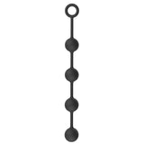 Bile Anale XL Hidden Desire Extreme cu Greutate Ridicata - Negru, 49 cm - Fabricate 100% din Silicon - Ideal pentru senzatii intense - Capat inelat pentru control total