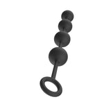 Bile Anale XL Hidden Desire Extreme cu Greutate Ridicata - Negru, 49 cm - Fabricate 100% din Silicon - Ideal pentru senzatii intense - Capat inelat pentru control total