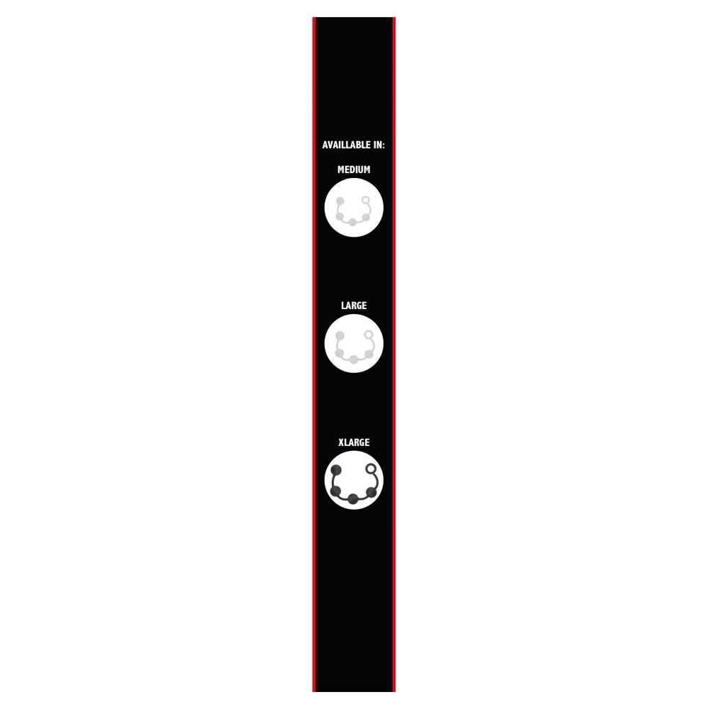Bile Anale XL Hidden Desire Extreme cu Greutate Ridicata - Negru, 49 cm - Fabricate 100% din Silicon - Ideal pentru senzatii intense - Capat inelat pentru control total