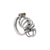 Cusca BDSM Castitate Pentru Penis Metal 7.9 cm - din metal pentru control maxim asupra erectiei si a orgasmului - mecanism de blocare sigur - design reglabil pentru orice dimensiune de penis