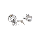 Cusca BDSM Castitate Pentru Penis Metal 7.9 cm - din metal pentru control maxim asupra erectiei si a orgasmului - mecanism de blocare sigur - design reglabil pentru orice dimensiune de penis