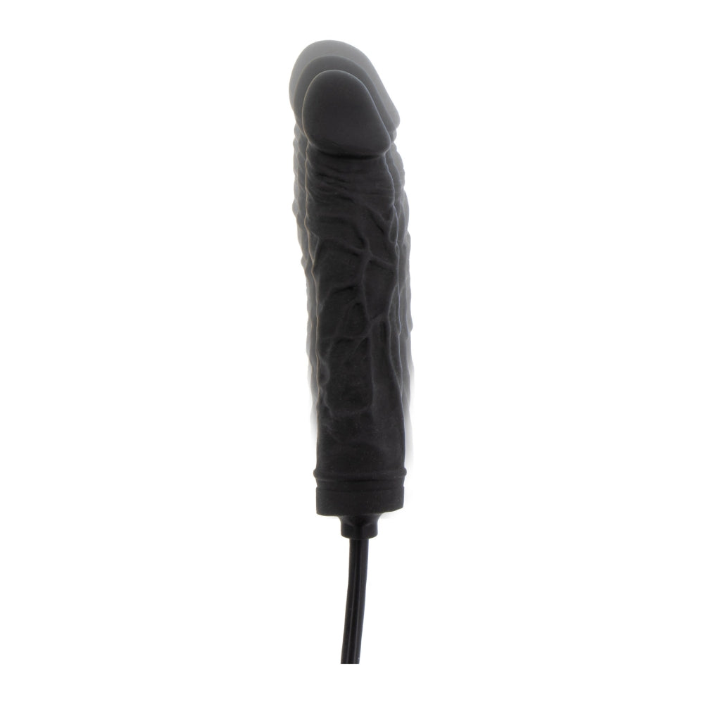Dildo Gonflabil Hidden Desire - Negru, 21.5 cm - Fabricat din 100% Silicon - Supapa de eliberare rapida