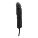 Dildo Gonflabil Hidden Desire - Negru, 21.5 cm - Fabricat din 100% Silicon - Supapa de eliberare rapida