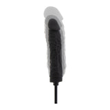 Dildo Gonflabil Hidden Desire - Negru, 21.5 cm - Fabricat din 100% Silicon - Supapa de eliberare rapida