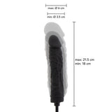 Dildo Gonflabil Hidden Desire - Negru, 21.5 cm - Fabricat din 100% Silicon - Supapa de eliberare rapida