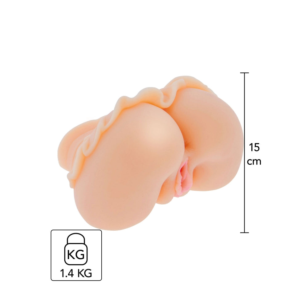 Masturbator Bust Hidden Desires Bangers cu Fusta - Culoarea Pielii, 1.4 kg - Doua deschideri pentru penetrare vaginala si anala - Material realistic Love Skin