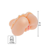 Masturbator Bust Hidden Desires Bangers cu Fusta - Culoarea Pielii, 1.4 kg - Doua deschideri pentru penetrare vaginala si anala - Material realistic Love Skin