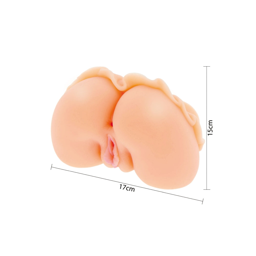 Masturbator Bust Hidden Desires Bangers cu Fusta - Culoarea Pielii, 1.4 kg - Doua deschideri pentru penetrare vaginala si anala - Material realistic Love Skin