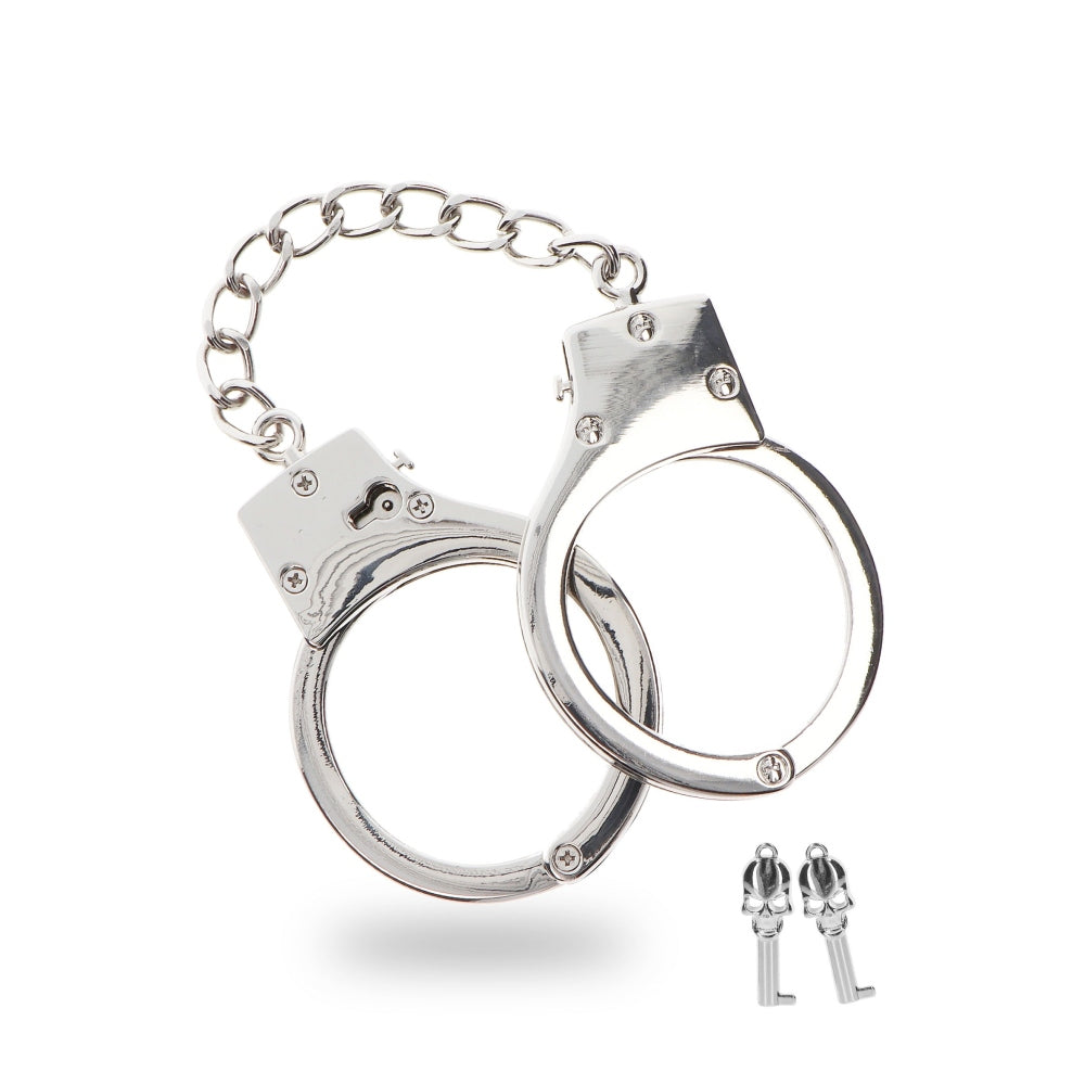 Catuse Taboom Bondage Essentials Argintii - Include doua chei - Design ajustabil, perfect pentru jocurile de supunere
