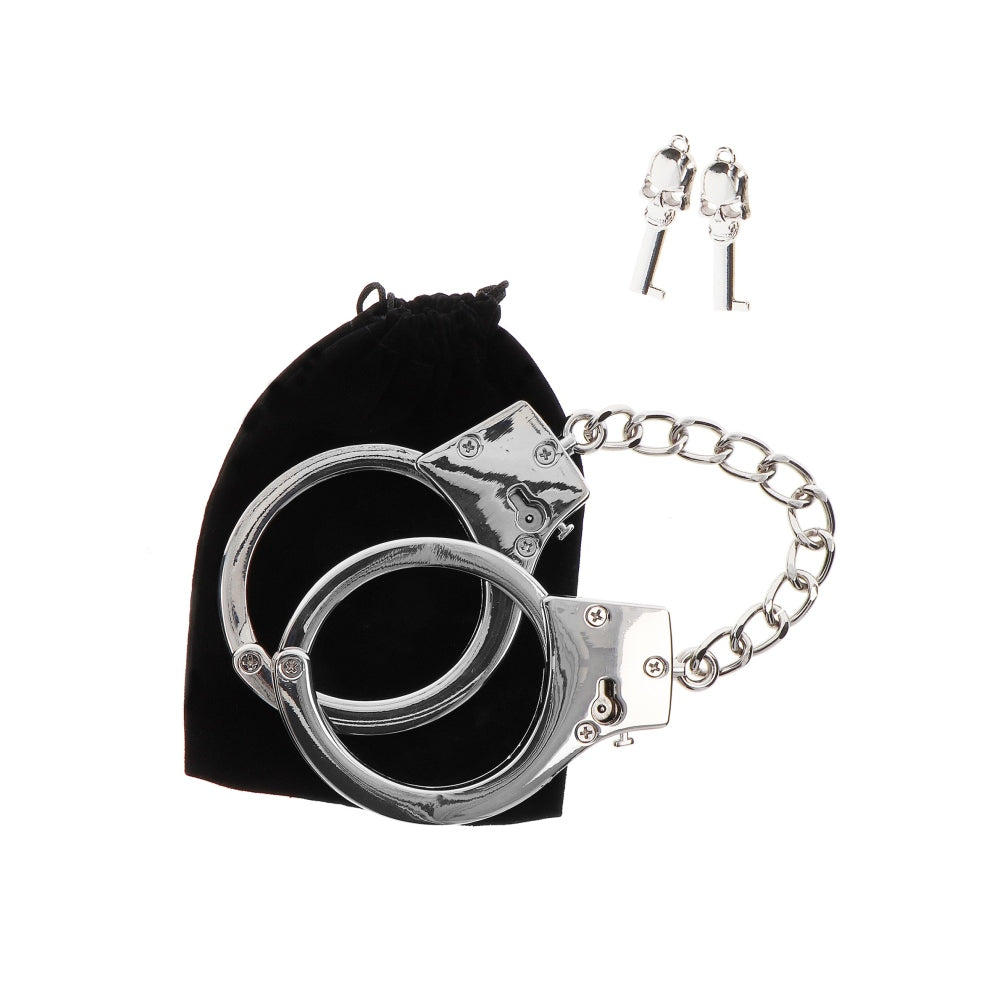 Catuse Taboom Bondage Essentials Argintii - Include doua chei - Design ajustabil, perfect pentru jocurile de supunere