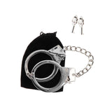Catuse Taboom Bondage Essentials Argintii - Include doua chei - Design ajustabil, perfect pentru jocurile de supunere