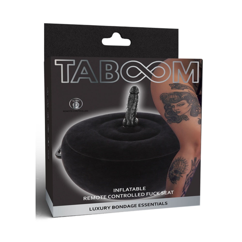 Scaun gonflabil cu vibratii TABOOM pentru placere intensa si control wireless, Negru