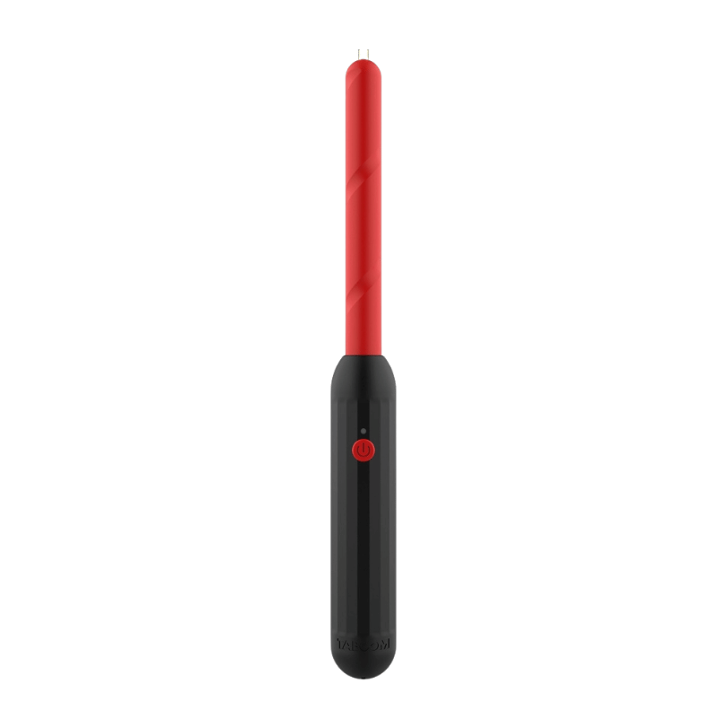 Baton Electrosoc Taboom Prick Stick Rosu - 3500 volti, 1 miliamper, 3.5 wati - ideal pentru jocuri BDSM in cuplu - baterie reincarcabila USB