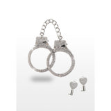 Catuse Taboom Bondage Essentials Argintii cu Strasuri - Include doua chei si saculet de depozitare - Ideal pentru jocuri de supunere in stil